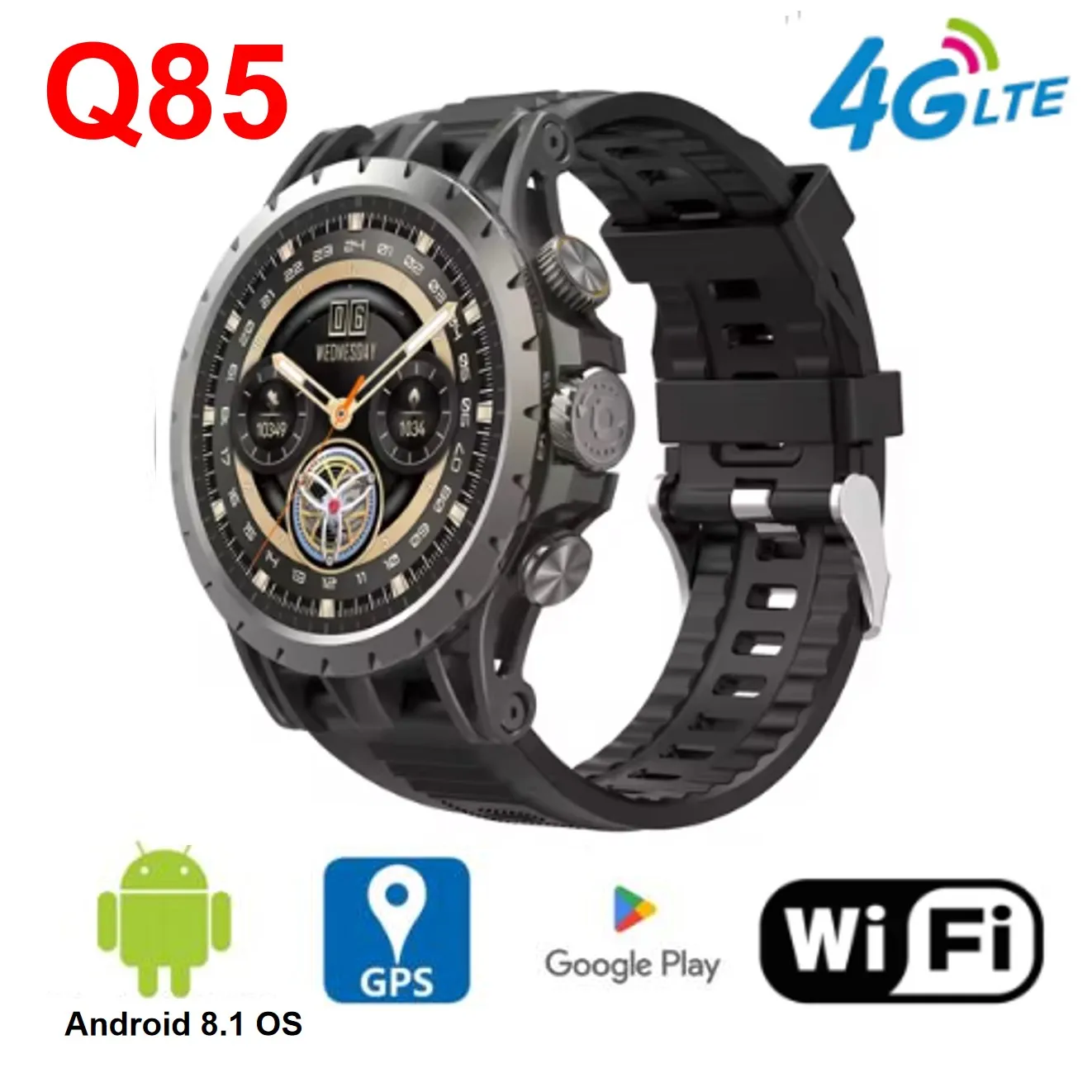 

Новые умные часы Q85 4G Android 8.1 OS 2MP с вращающейся камерой GPS WIFI Wechat Google Play Видеозвонок Смарт-часы для мужчин Женщины Подарок