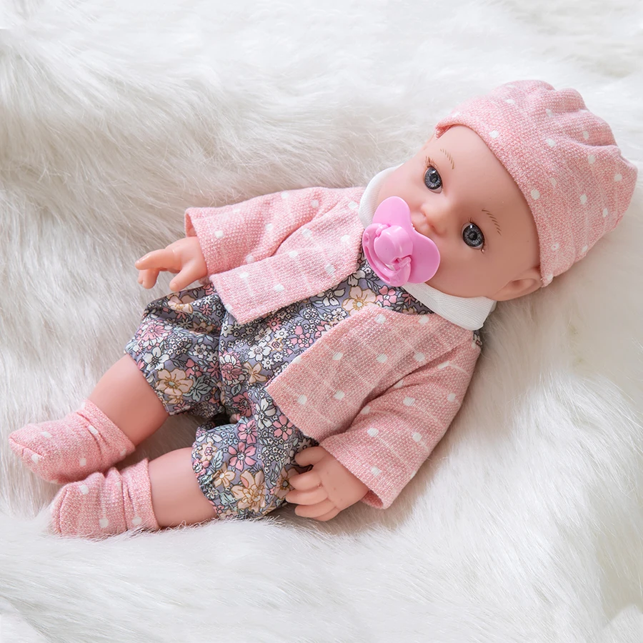 12in/30cm Reborn Doll Can Be Washed, Appease Be Education Soft Baby Doll Limb Movable and Clothes Detachable, Children's Toy Gif