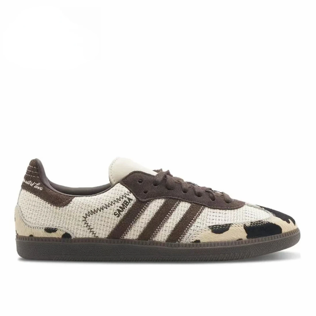 Adidas Samba OG Notitle nadruk z krową niemieckie męskie i damskie buty treningowe Outdoor Casual buty deskorolkowe trampki ID6024