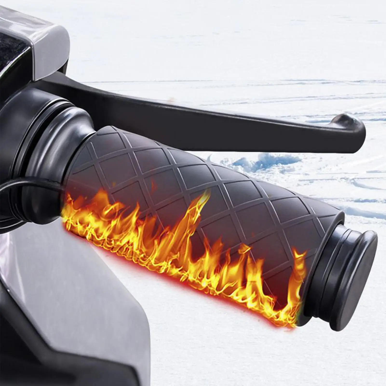 Motorcycle Heated Grips Cover 3-Level Handlebar Wrap 5V Motorcycle Hand Grip Heater for ATV Scooter Snowmobile Bike Cycling view 3