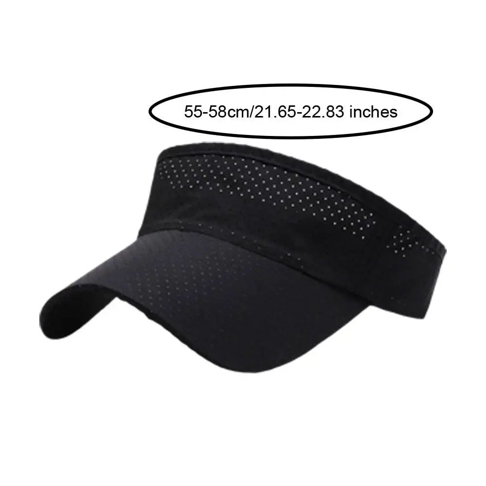 Chapeaux de soleil d'été respirants pour hommes et femmes, visière réglable, protection UV, haut de sport africain solide, casquette de protection solaire pour le tennis et la course à pied