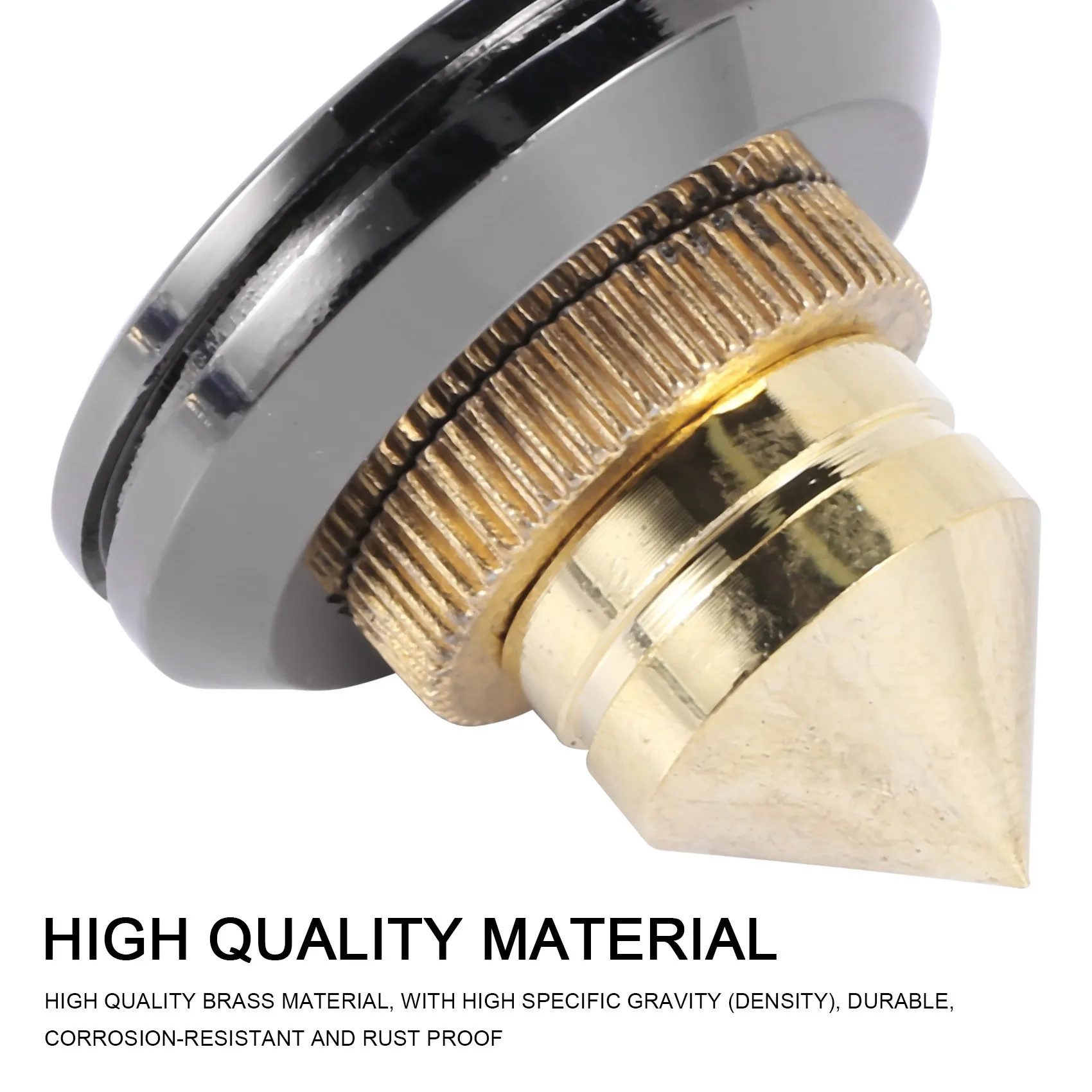 8 مجموعات من مسامير مكبر الصوت المطلية بالذهب، وحامل مكبر الصوت CD ومضخم الصوت وأقدام عزل القرص الدوار ST