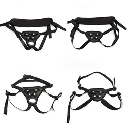 Adjustable Strap Dildos Harness w/ Hole or not Pegging Harness Leather Soft Ring Belt Leather Briefs for Gay Lesbian Sex Product