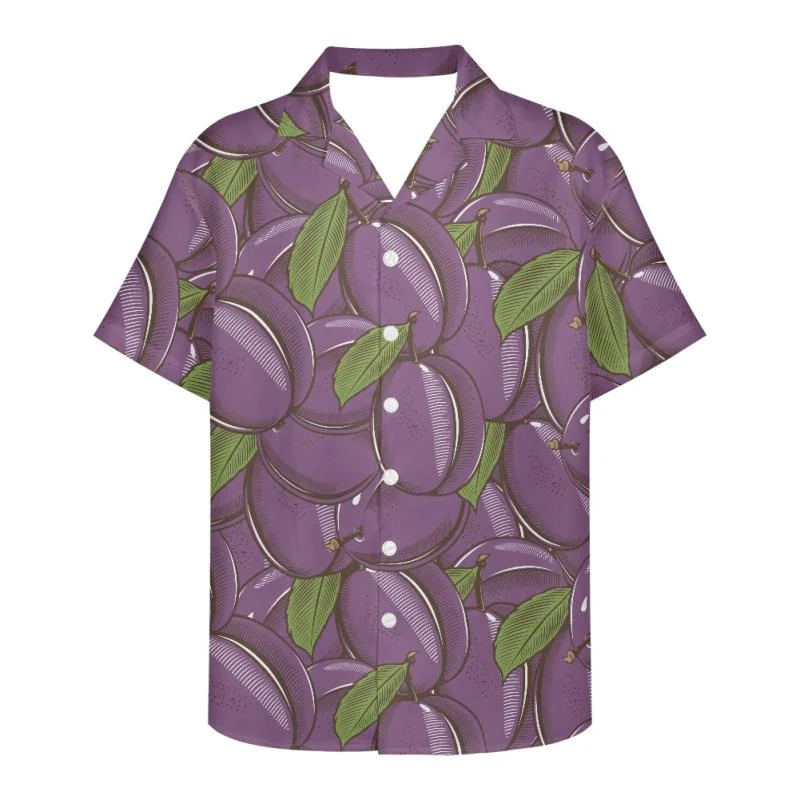 Camisas hawaianas con patrón de tomate para hombre, Blusa de manga corta con estampado 3D de frutas, blusa informal de gran tamaño, moda de verano