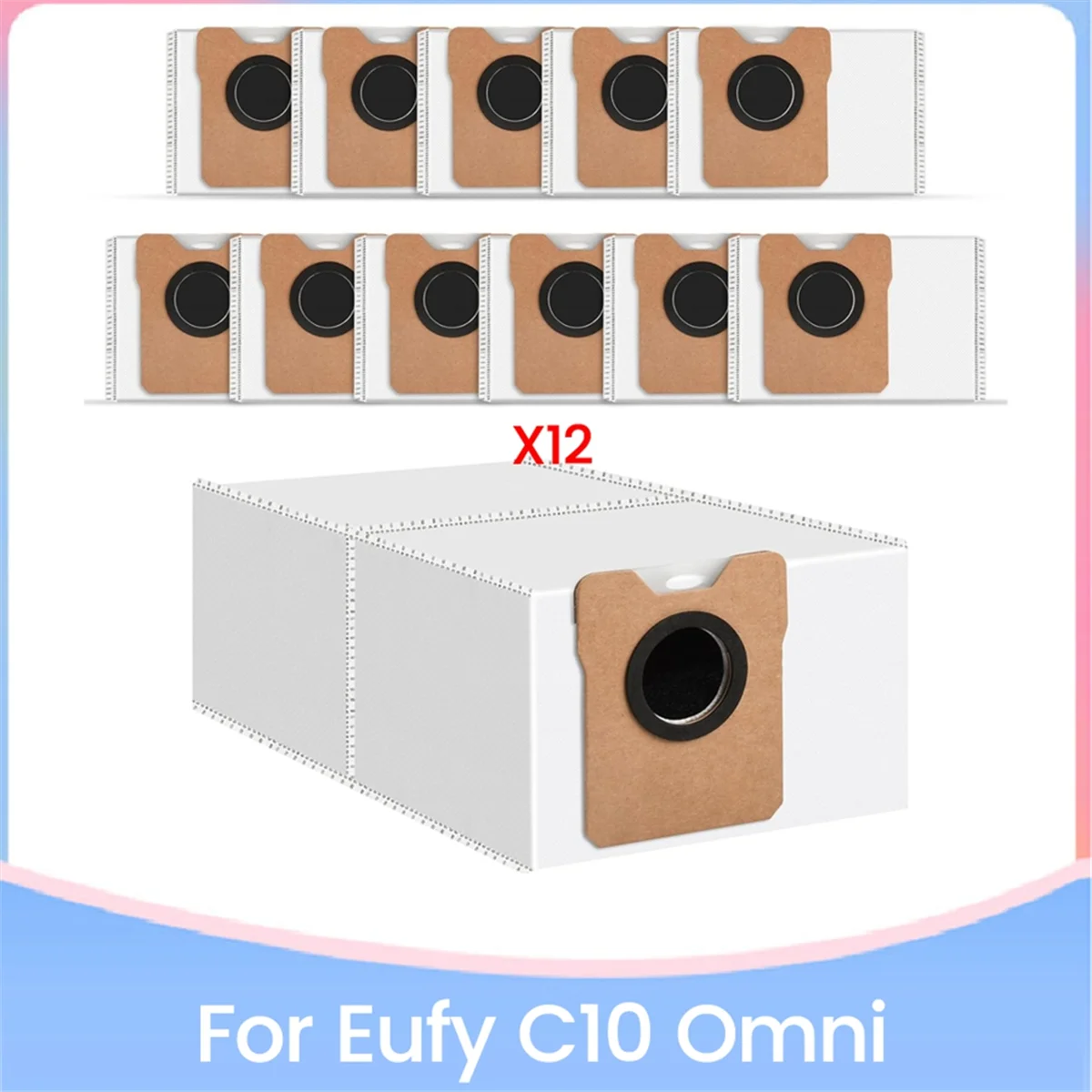 

Мешки для пыли для Eufy C10 Omni, аксессуары для робота-пылесоса, сменный нетканый мешок для пыли, мешок для мусора, 12 шт.