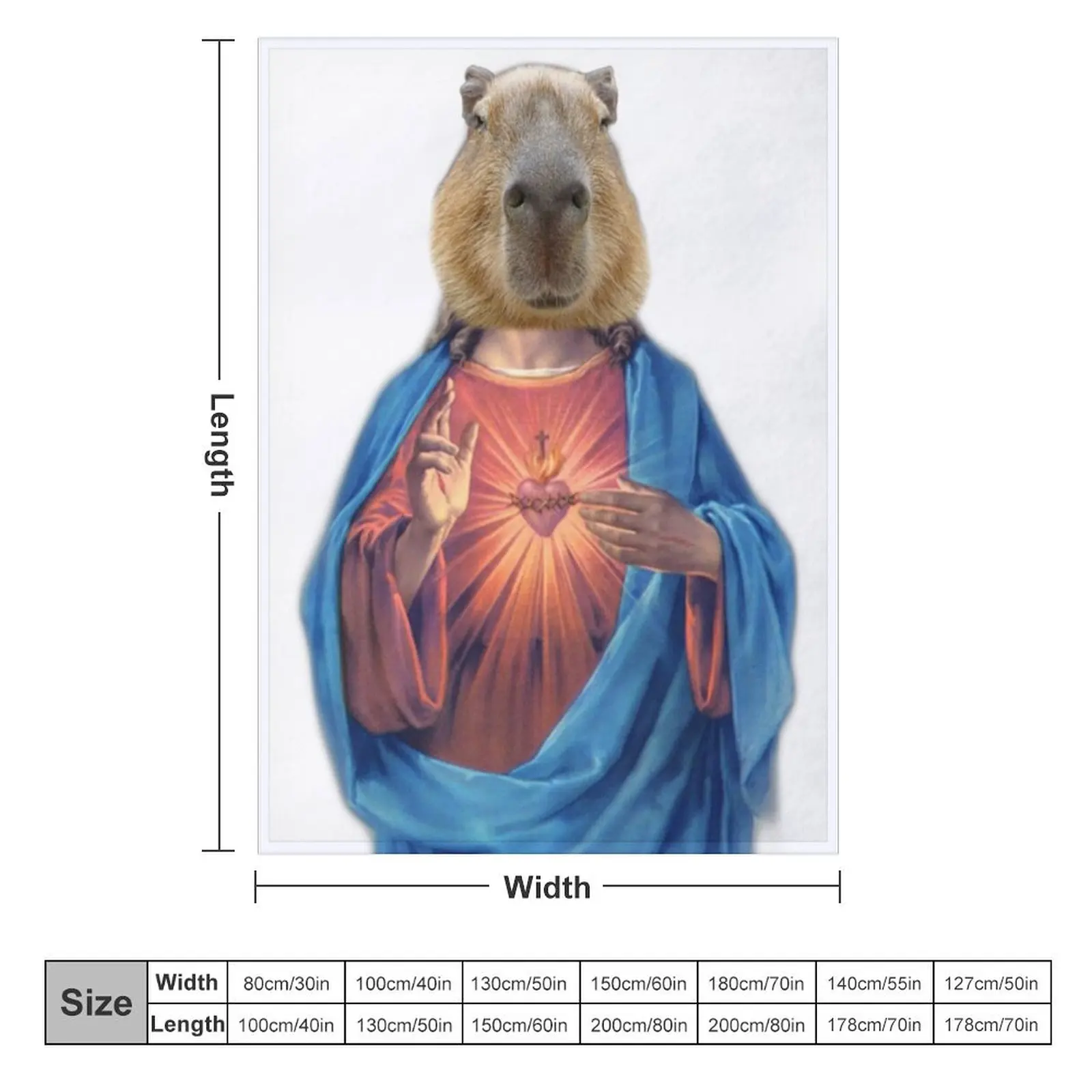 Capybara Jesus Throw Blanket Sofa Throw Heavy Camping Blankets