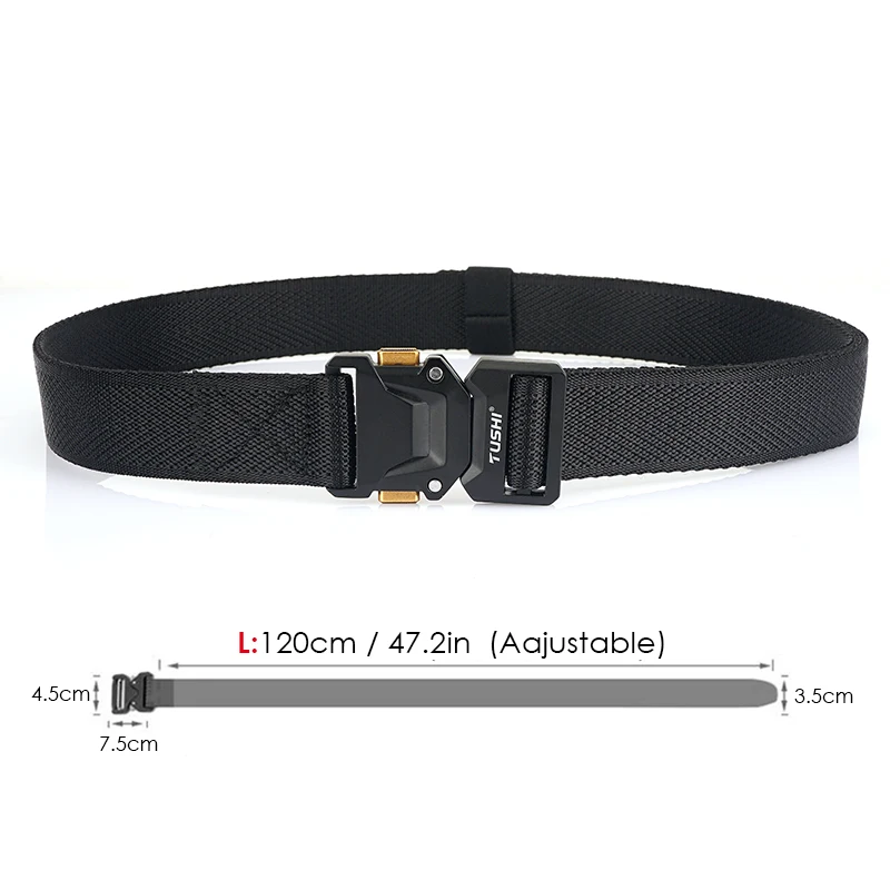 VATLTY 2022 New Unisex Stretch Belt Zinc Alloy Quick Release Buckle 35mm Military Tactical Belt Men Workwear Elastic Waistband