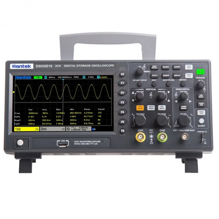 Hantek DSO2C15 2-Channel 150MHz 1GSa/S Digital Storage Oscilloscope without AWG Signal Generator