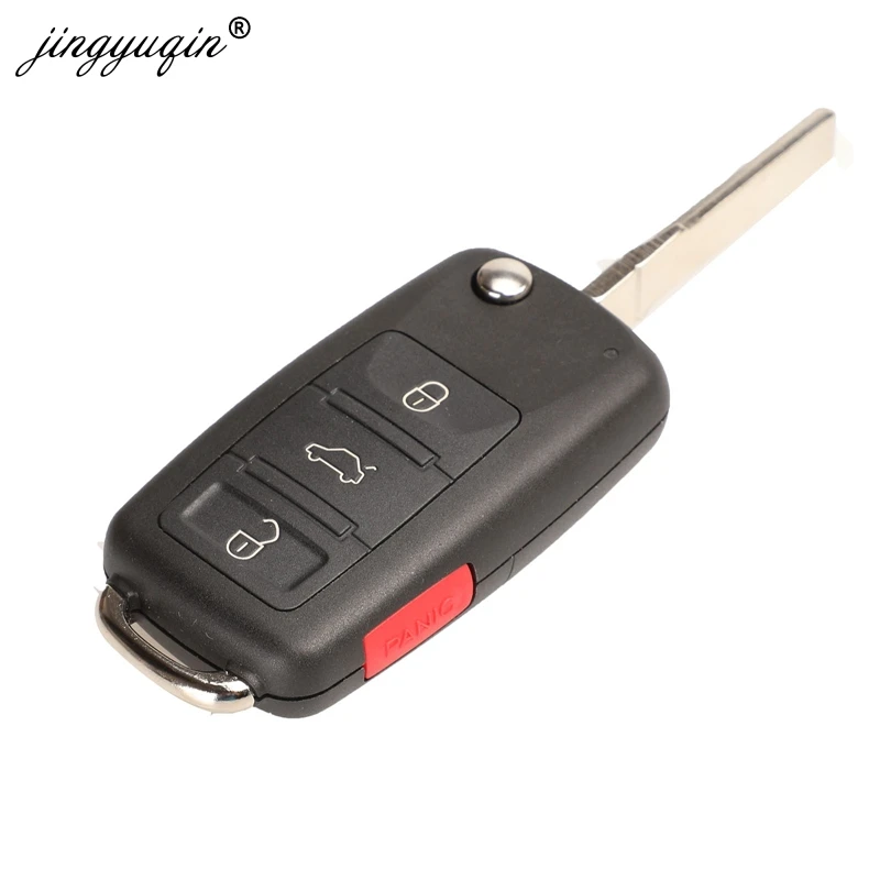 jingyuqin 3/4BTN 315/433MHz ID46 Flip Remote Car Key Fob For Touareg VW Touareg Phaeton 2002-2012 3D0959753R /3D0959753AK AR