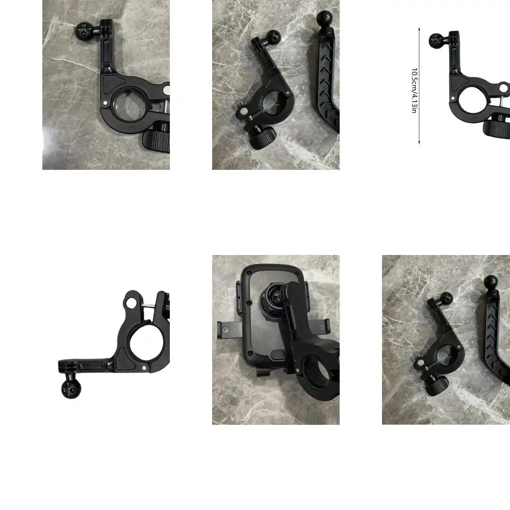  Secure Handlebar Mounting Clamp with 17mm Ball Head Adapter Suitable for Bike Motorcycle Action Camera and Phone Holders