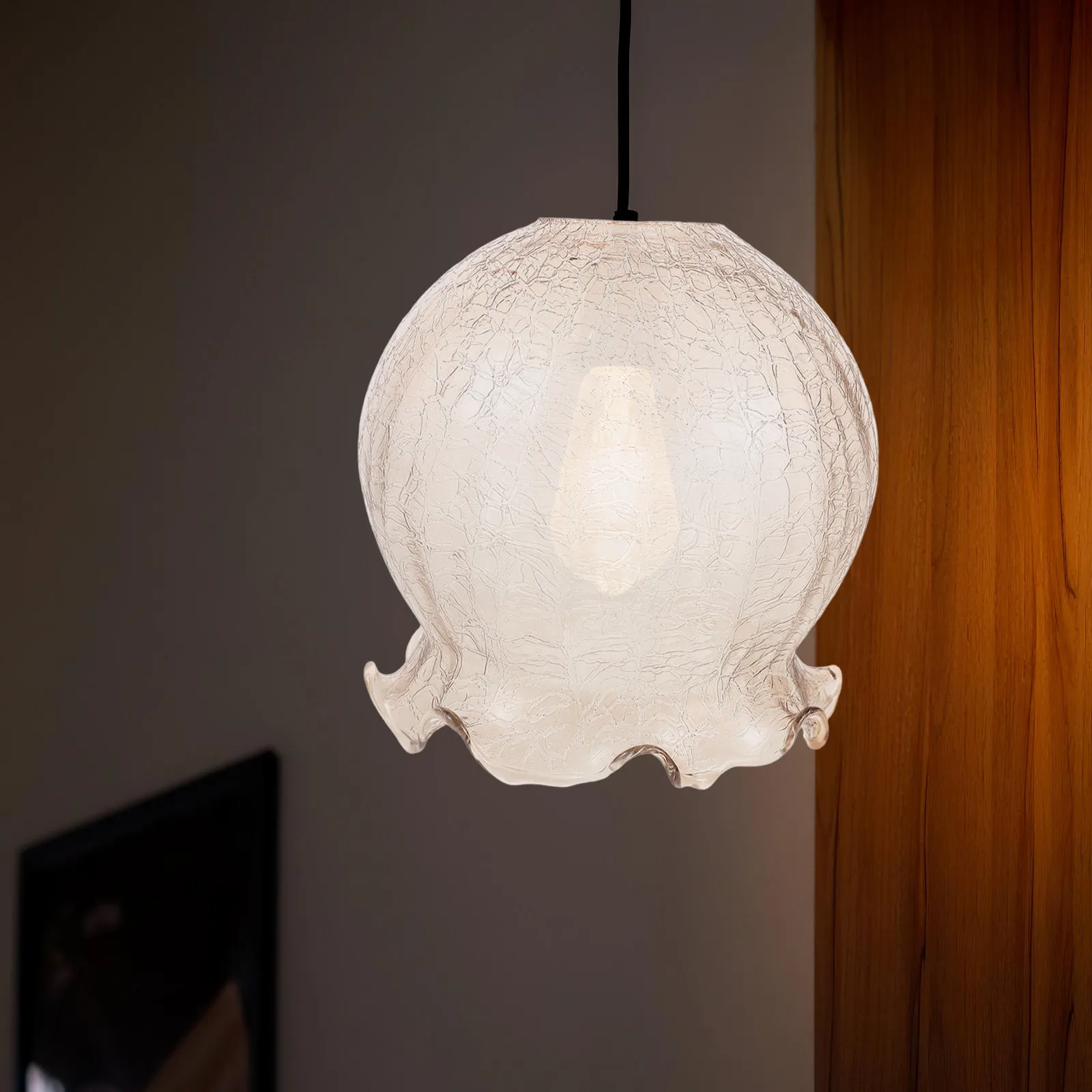 Cracked Lamp Shade Covers Glass Lampshade for Table Farmhouse Replacement Shades European Style