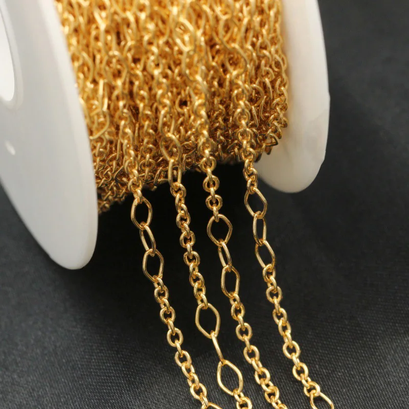 14K Gold Filled 2mm 3+1 Cable Chain 1 Meter Unfinished DIY Jewelry Findings Wholesale Bulk Footage for Sale