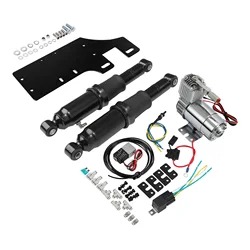 Motorcycle Rear Air Ride Suspension Kit For Harley Touring Road King Electra Glide Road Street Glide FLHR FLHT FLHX 1994-2025