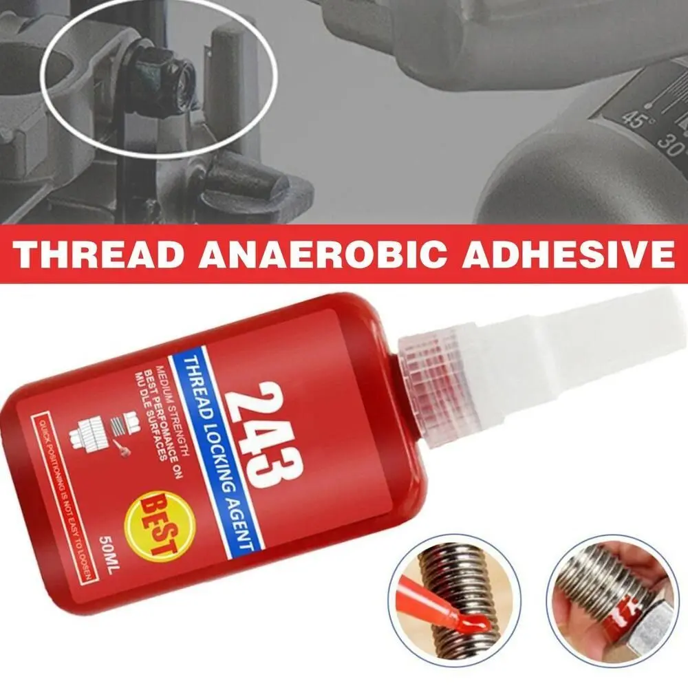 Anti-loosening Locking Adhesive Sealant 50ml 243 Thread Lock Blue Bolt Stud Fast Fix Screw Glue Nut Compound