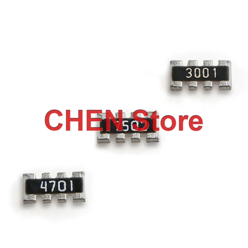 

100PCS 1206(0603*4) SMD сетевой резистор 1% 2,7/3/4.7/5.1/5.6/6.8/10/12/15/20/22/27/30/39/47/51/56/75/100K-470K 1M