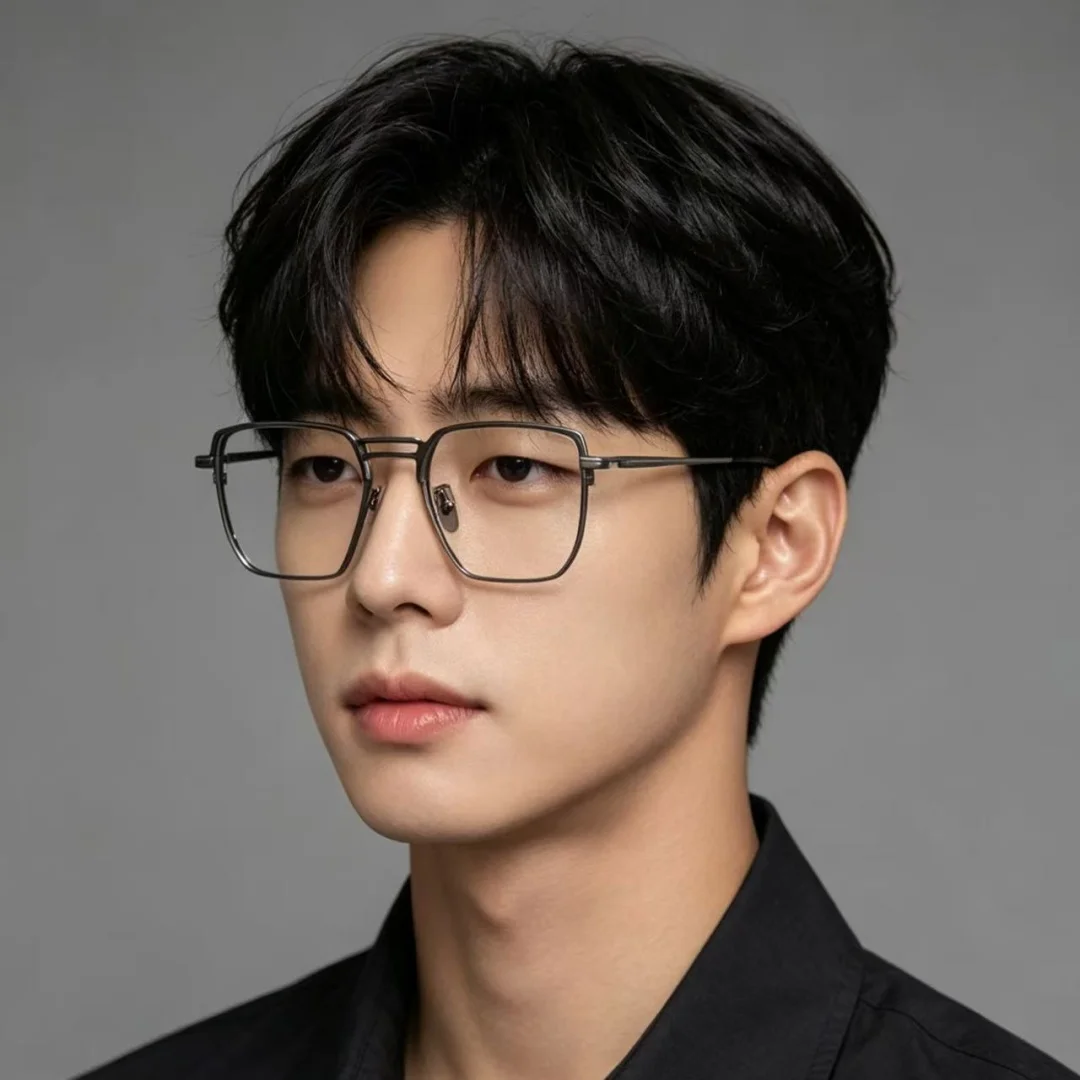 

Ultra-Light Pure Titanium Frame Round Vintage Literary Style 140mm size for Men and Women eyeglasses