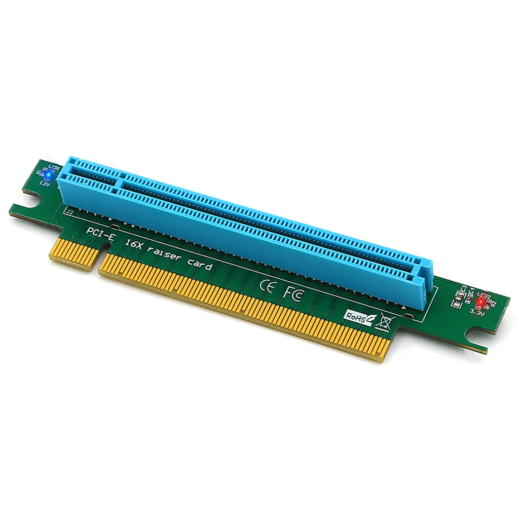 PCI Express X16 Riser-Adapterkarte 90 Grad rechtwinklig / 180 Grad flache Einsteckung PCI-e 16X Extender für 1U 2U PC-Server – Detail 12