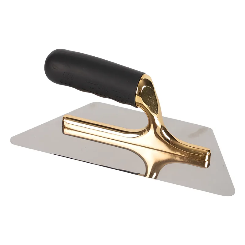 Gold Stainless Steel Plaster Skimming Plastering Trowel for Painting Wall espatulas para drywall Construction Tools