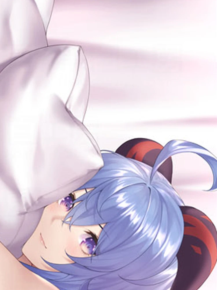 Dakimakura Anime Custom Ganyu Pillow Cover Double-sided Print 2WAY Life-size Pillowcase Gifts