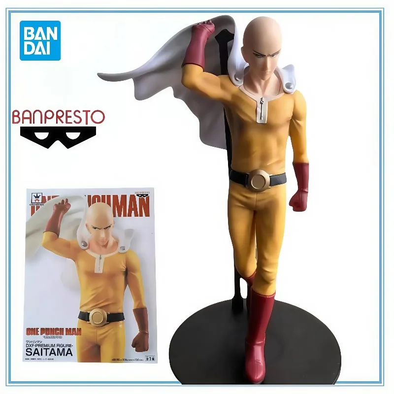 

BANDAI в наличии, оригинальные Banpresto One Punch Man No 2, Сайтама, аниме, фигурки героев, модель, коллекционная игрушка, модель, украшения, игрушки