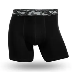 Bóxer corto de LICRA para hombre, ropa interior de algodón, bragas cómodas con bolsa convexa en U, Cueca, talla grande, L-6XL