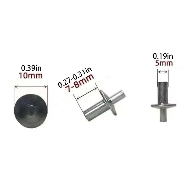 652F Upgraded Aluminum Blind Rivets Strong & Secure Fastening Solution Convenient Push Type Aluminum Rivets for DIY Repair