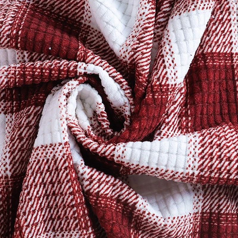 Stretch Pinwale Corduroy Fabric - Check Print | For Dresses, Home Decor & DIY Sewing (per Meter)