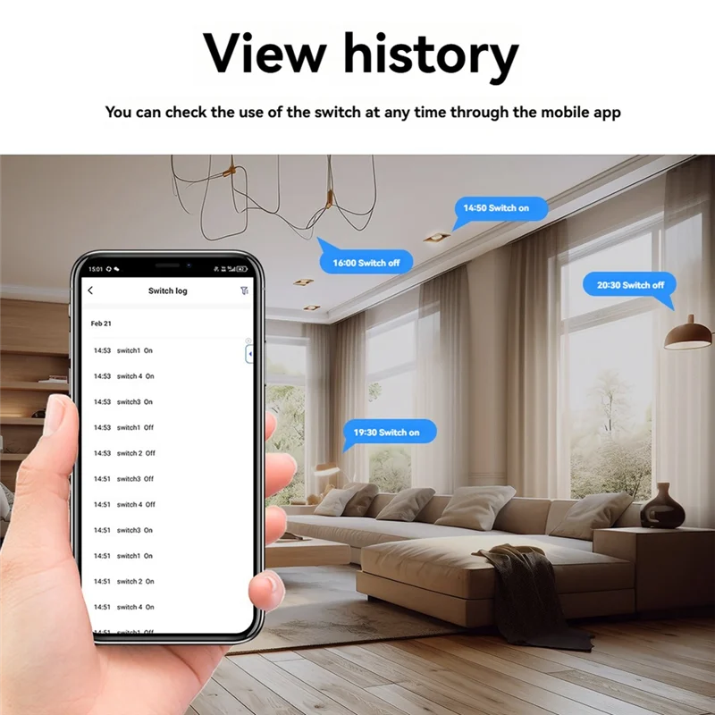 3CGRO-Tuya Zigbee 4-Gang Smart Switch Single Zero Fire Universal 86 Typ Wireless Switch Funktioniert mitalexa Google Home
