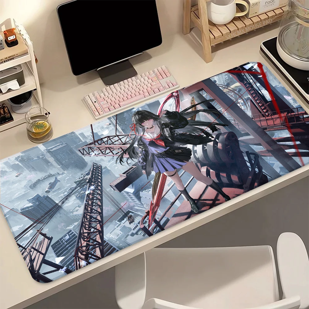 Shiny Style Kuchiba Chisa Gaming Gamer-Mauspad Wuthering Waves, große Tastaturmatte, wasserdicht, Büro- und Heimdekoration für Teenager