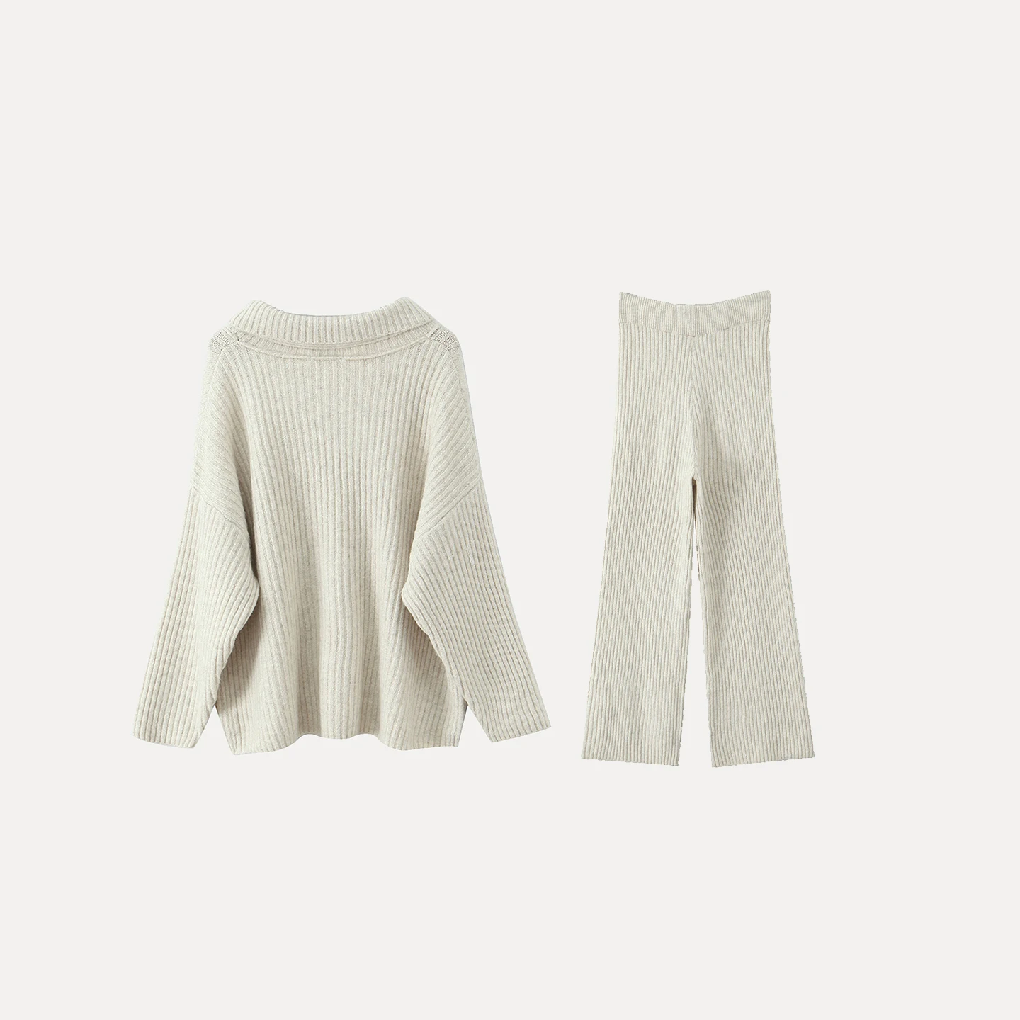 فضفاض محبوك سترة مجموعة كسول المال القديم Sle الخريف الشتاء المرأة Faion وصول جديد مشاعر مريحة الاسترخاء #4