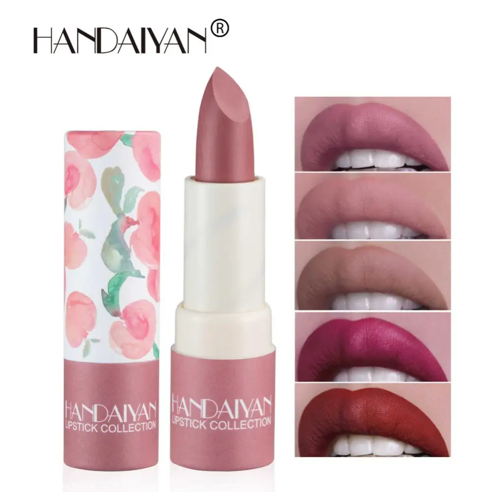 HANDAIYAN 7 Colors Velvet Matte Lipstick Red Lip Tint Waterproof Non-stick Cup Lipstick Lip Glaze Lips Beauty Cosmetic Makeup