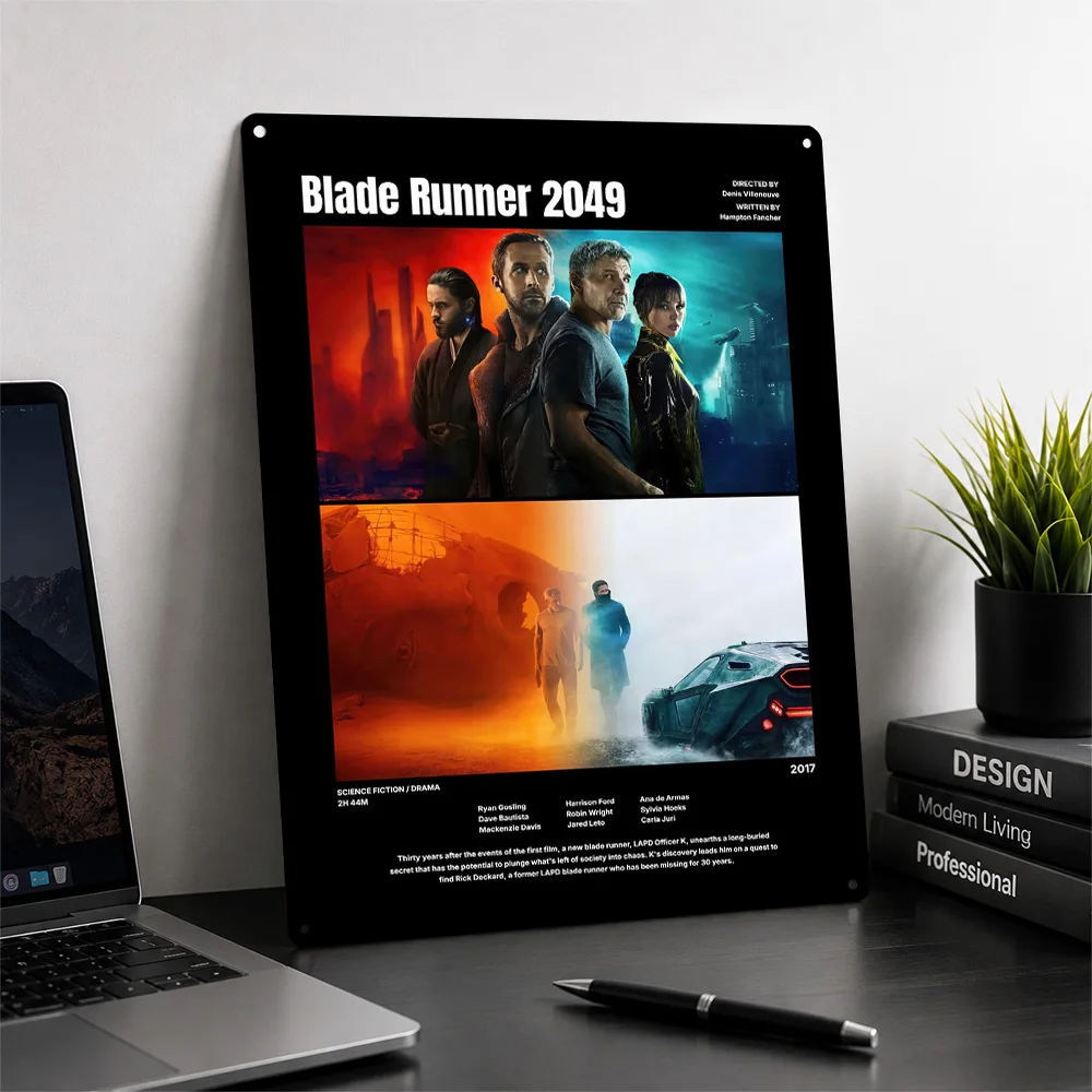 Blade Runner 2049 Movie Poster Cinema Wall Art Personalized Vintage Metal Tin Sign for Man Cave Home Decor Film Fan Gift Plaque