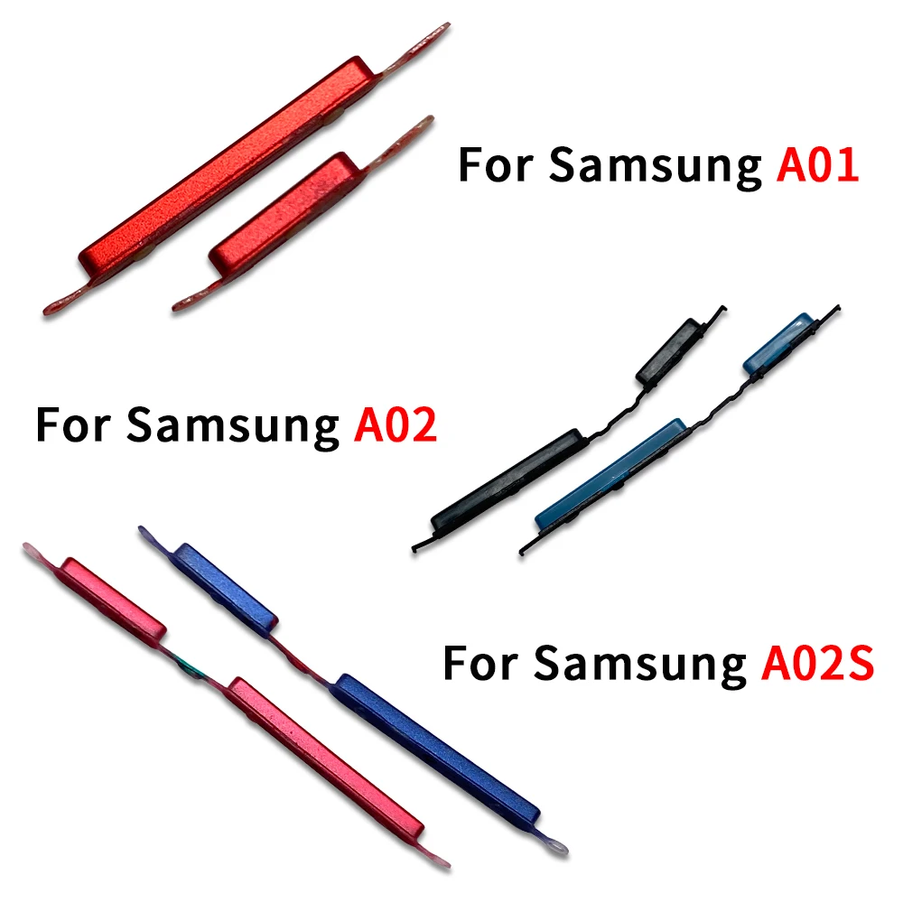 NEW For Samsung A01 Core A02 A025F A02S A027F A01 A015F Side Keys Power and Volume Buttons Repair Replacement Parts