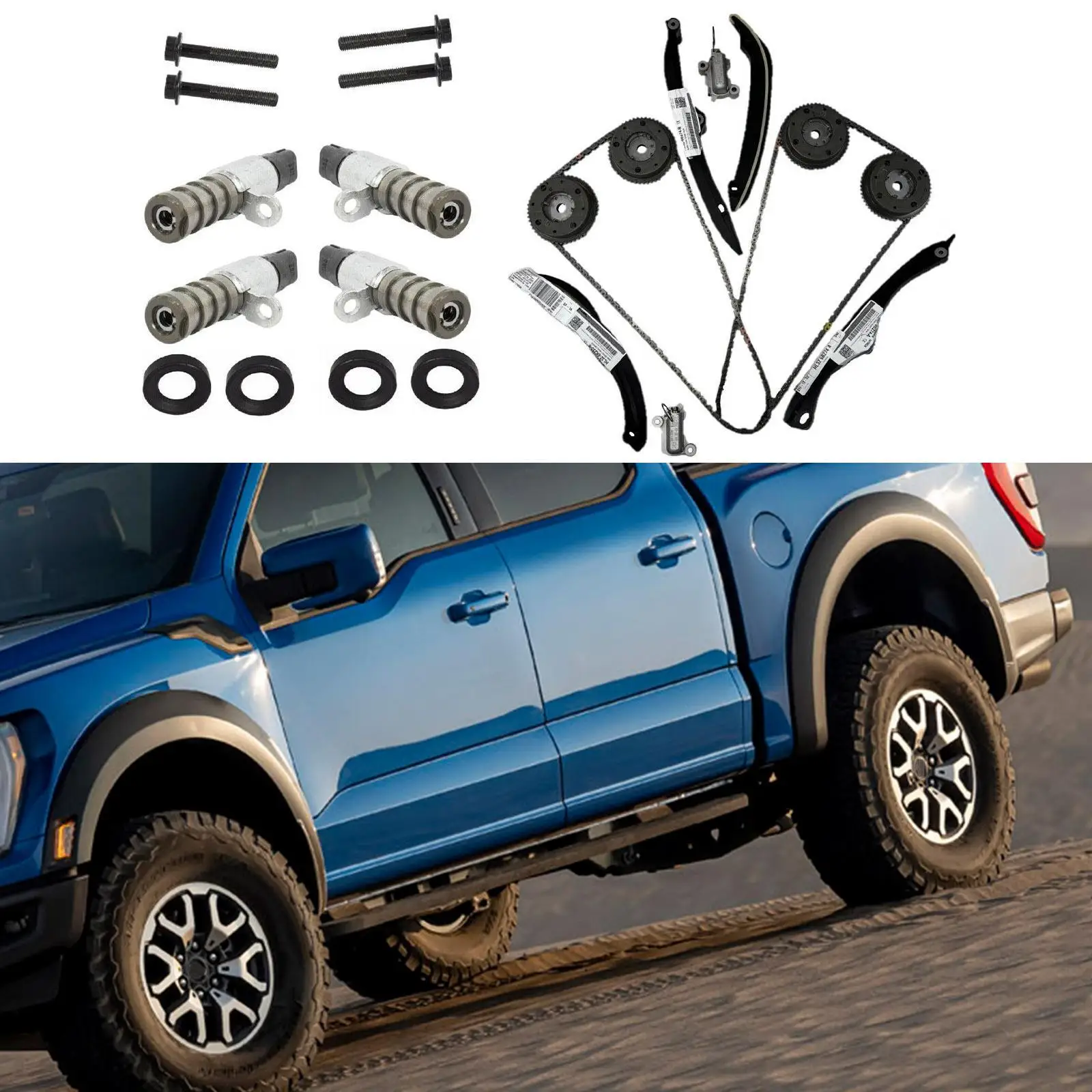 Kit de cadena de distribución para Ford F-150, piezas de repuesto fáciles de instalar, accesorios para vehículos con un motor Ecoboost de 3.5L, 2017-2023