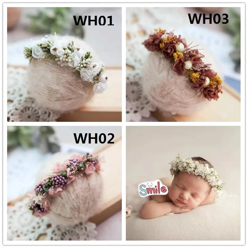 Baby Girl Headband Newborn Photography Props Flower Headbands Hair Accessories Studio Baby Photo Infant Headwear Headress