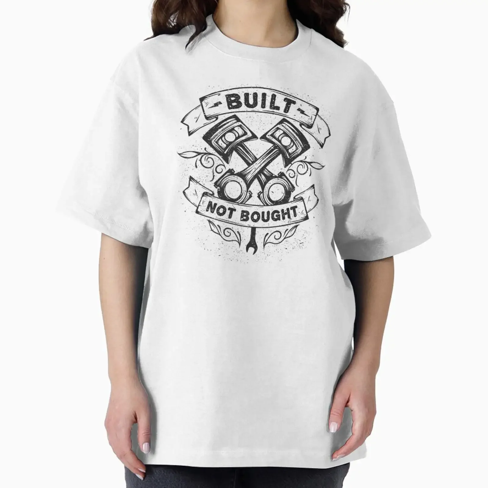 Mens Built Not Bought Mechanic Pistons Custom Vintage Premium designed and sold by MeiKenia vintage Washed Unisex graphic