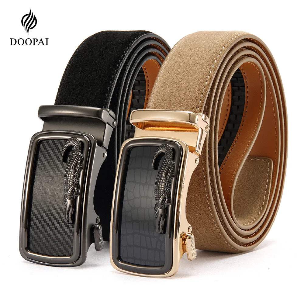 Men's Belt Metal Luxury Brand Automatic Buckle High-quality PU Leather High-quality Men's Business Casual Belt Multi-color
