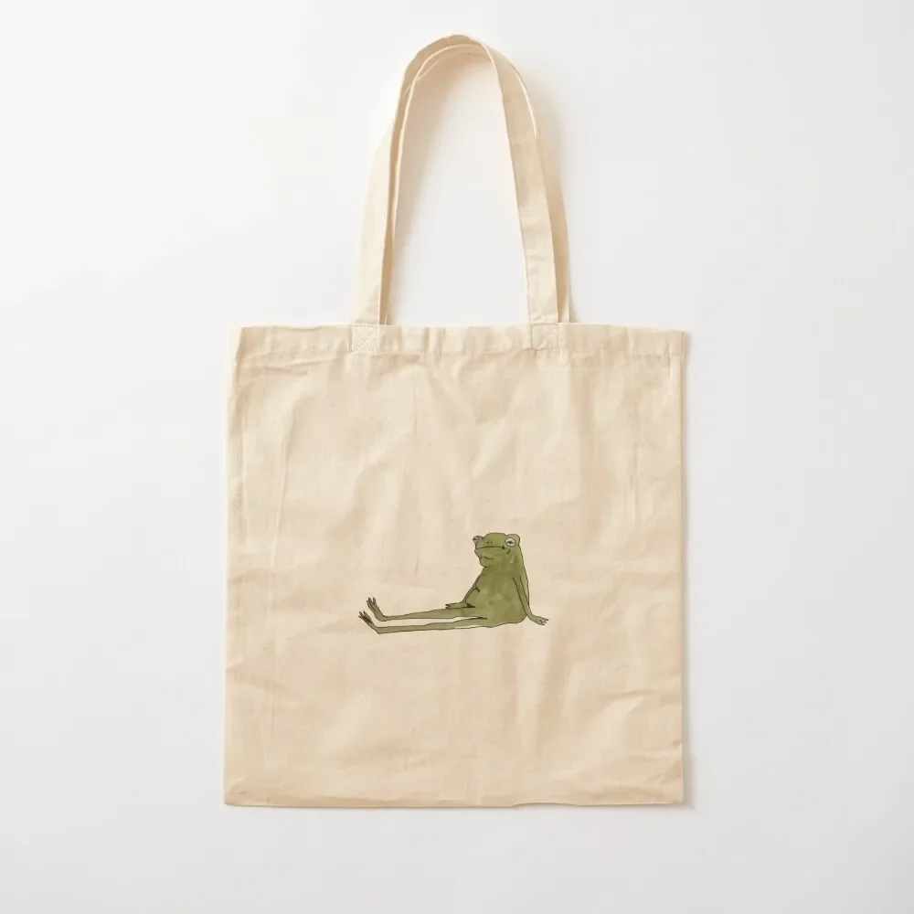 frog tired of quarantine Tote Bag Women's tote men's for beach Portable shopping