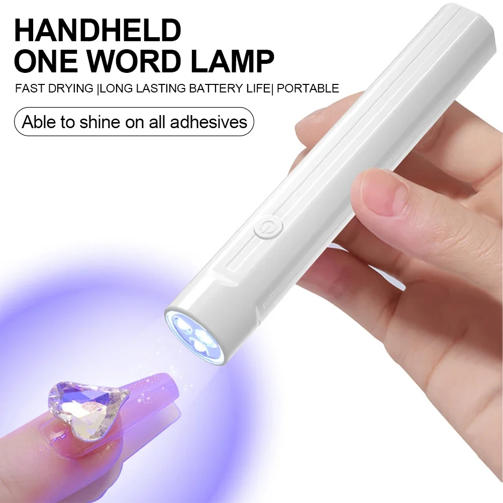 LED Light Nail Lamp Portable Gel Polish Drying Lamps UV Curing Flashlight Machine Pin Cure for Professional Nails Dryer