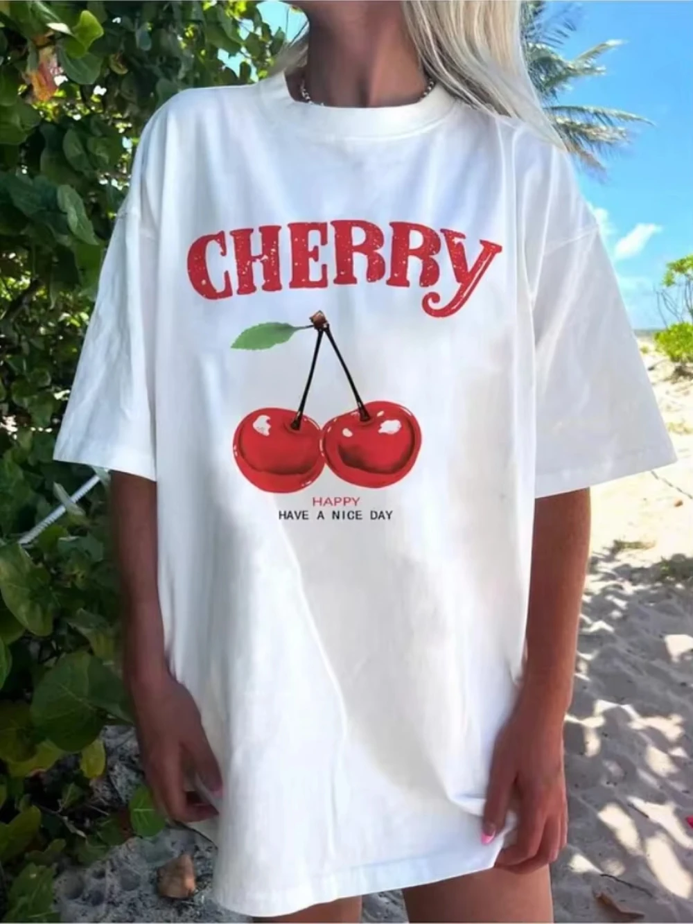 

Kawaii Cherry Graphic Tees Aesthetic Trendy Coquette T-Shirts Cute Vintage Shirt Vintage Short Sleeve Cotton Women Clothing Y2K