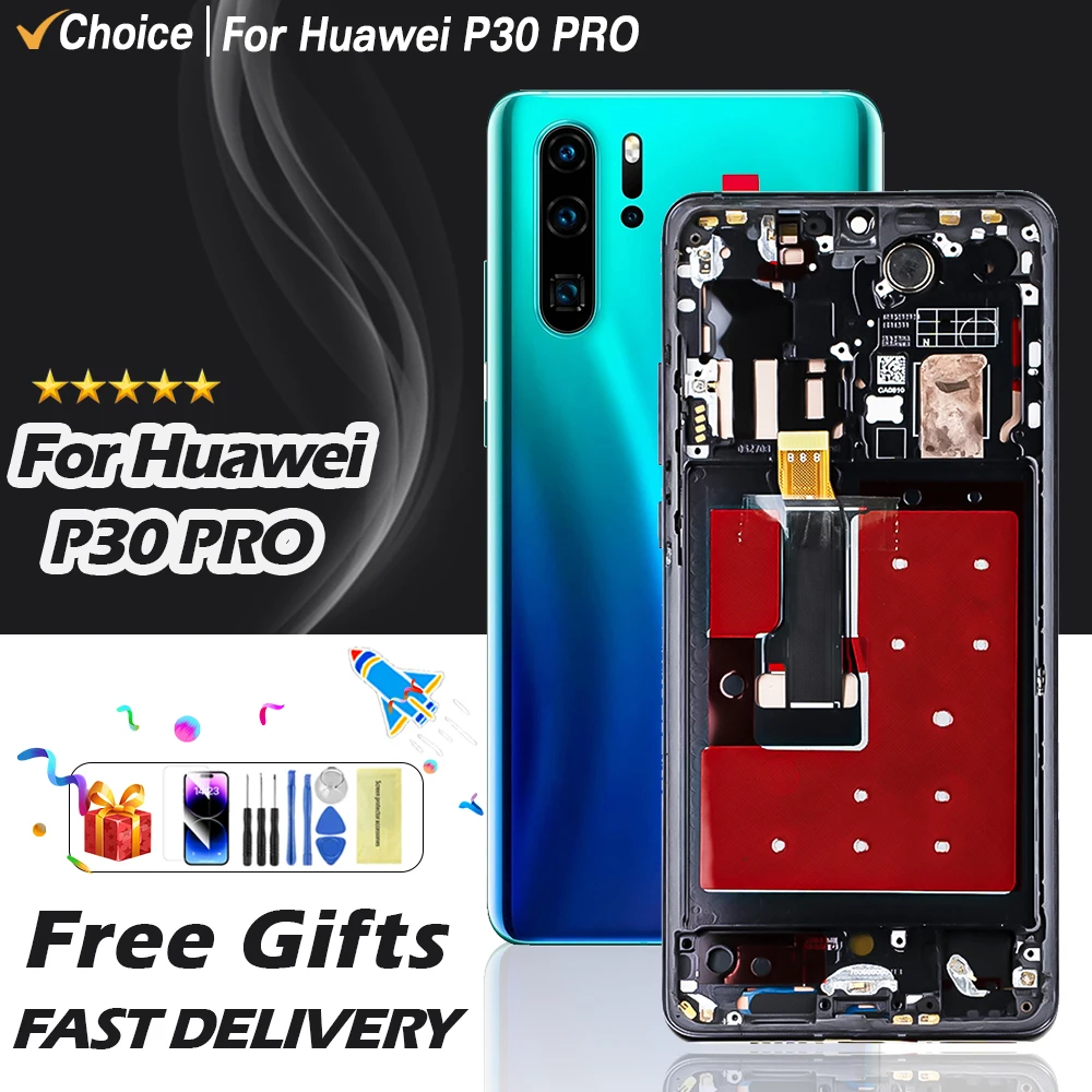 New 6.47\'\'For HUAWEI P30 Pro For P30Pro VOG-L29 L09 AL00 L04 AL10 HW-02L LCD Display Touch Screen Digitizer Assembly Replacement