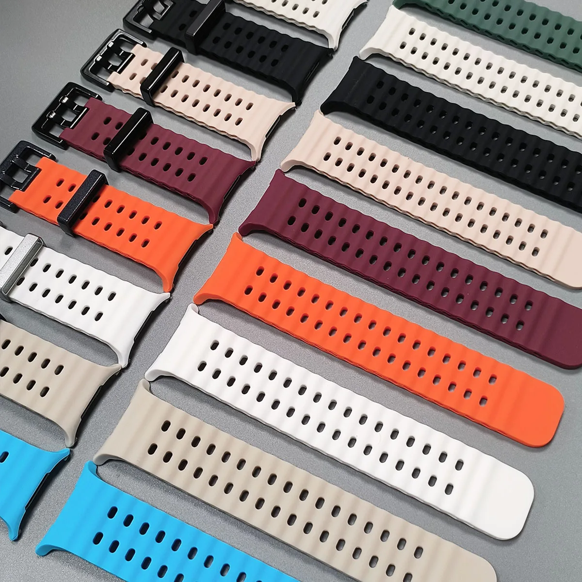 Cinturino sportivo in silicone per Samsung Watch Ultra 2025 47mm cinturino Correa braccialetto galaxy Watch 7 Ultra 47mm cinturino in gomma senza spazi vuoti