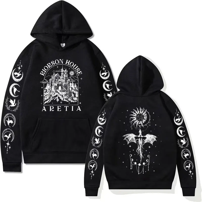 Xaden Riorson House Hoodies Iron Flame Dragon Rider Fourth Wing Emblem Sweatshirt Basgiath War Men Fashion Cool Oversized Hoodie