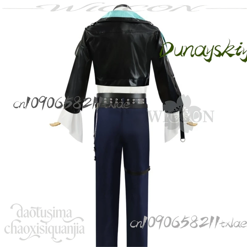 Shop1104340175 Store Vtuber VirtuaReal AZA play Youtuber tume Idol Stage Pu شورت أسود معطف قميص سروال حزام حفلة الهالوين