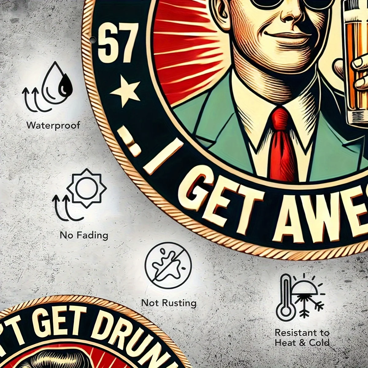 I Don't Get Drunk, I Get Aweso - Home Bar And Kitchen 评论和价格