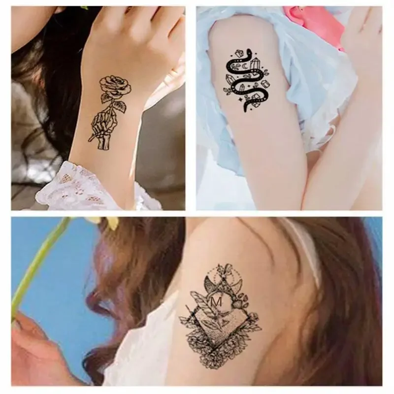 Tattoo Stickers Women And Mens Fashion Stickers Water Proofing Vivid Colors Easy To Clean Semi Permanent Tattoo Stickers