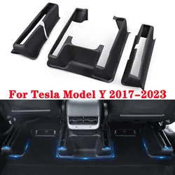 For Tesla Model Y 2017-2024 Under Seat Protector, TPE Seat Slide Rail Pad Cover Anti Kick Seat Base Cover Scuff Corner Wrap Kits