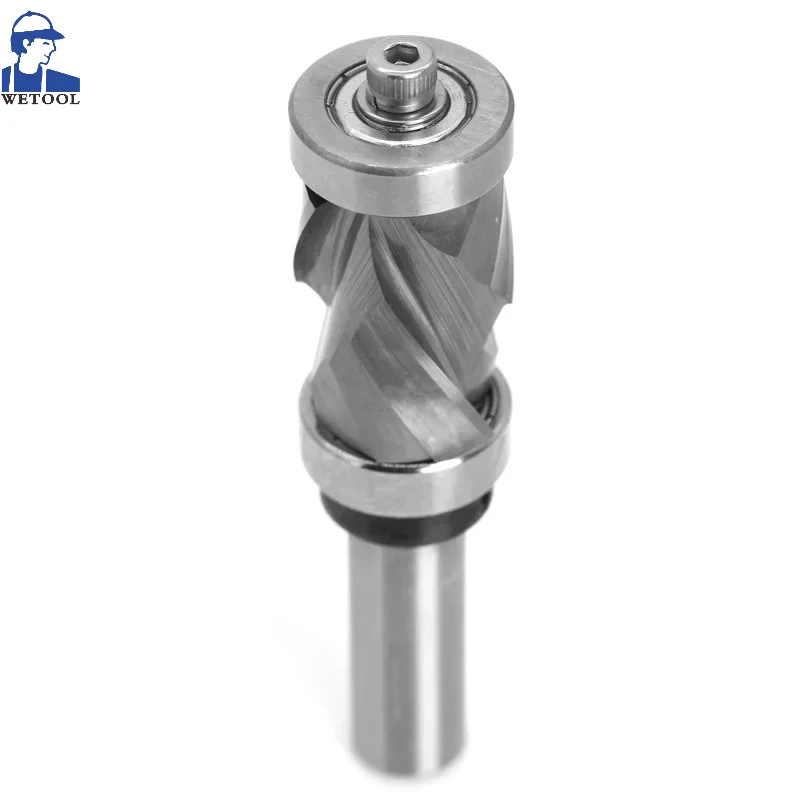 Top and Bottom Bearing Ultra-Perfomance Compression Flush Trim Solid Carbide CNC Router Bit - 12mm 1/2" Shank