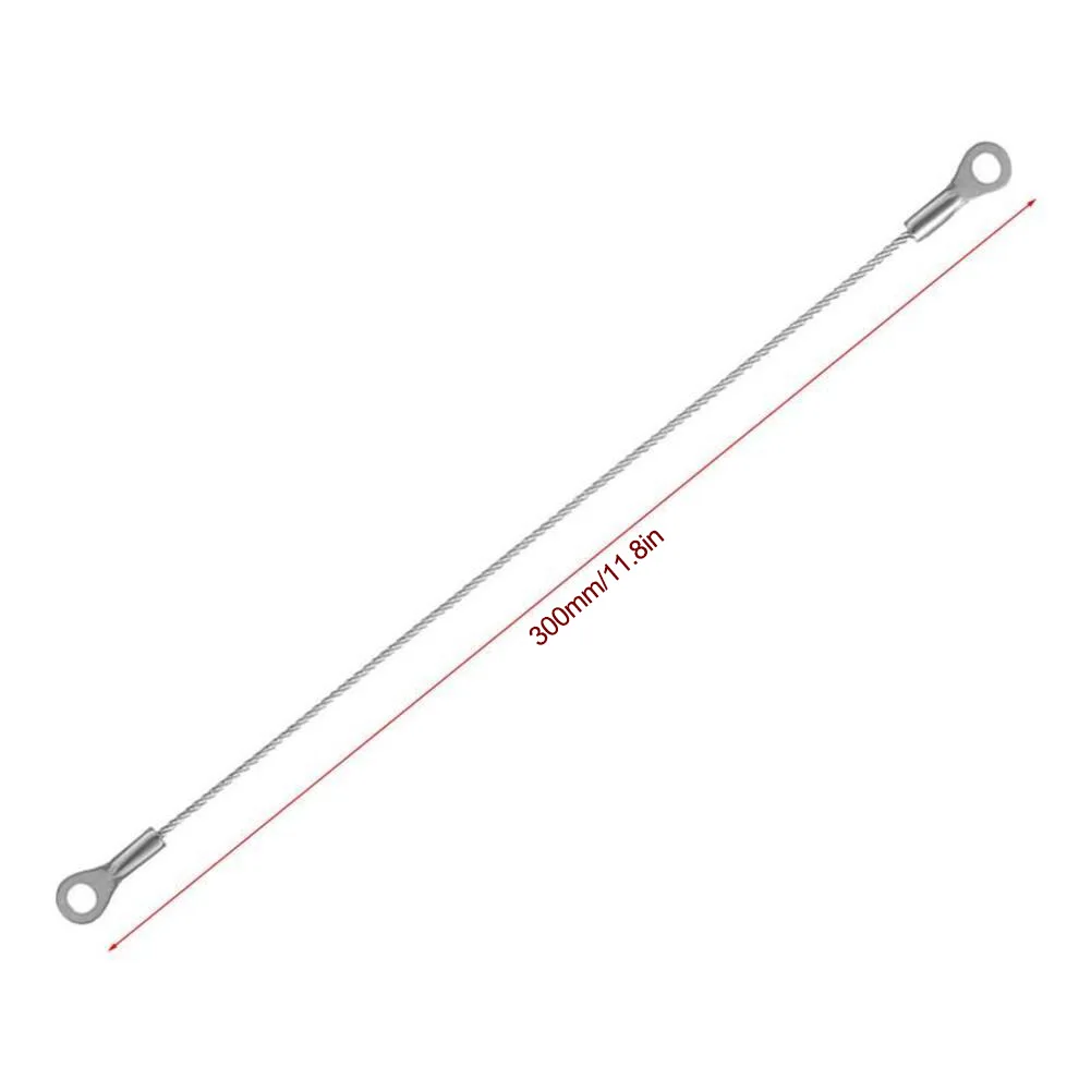 304 Stainless Steel Cabinet Door Limiter Cable 30 cm Length Pack of 4 for Use with Standard Cabinet Hinges and Mounting Hardware