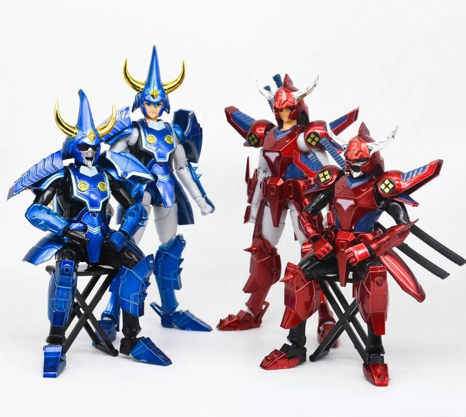 Koo Model Armor Plus/AP Yoroiden Samurai Troopers Ronin Warriors Ryo Sanada Hashiba Touma Double Armors w Object Action Figure